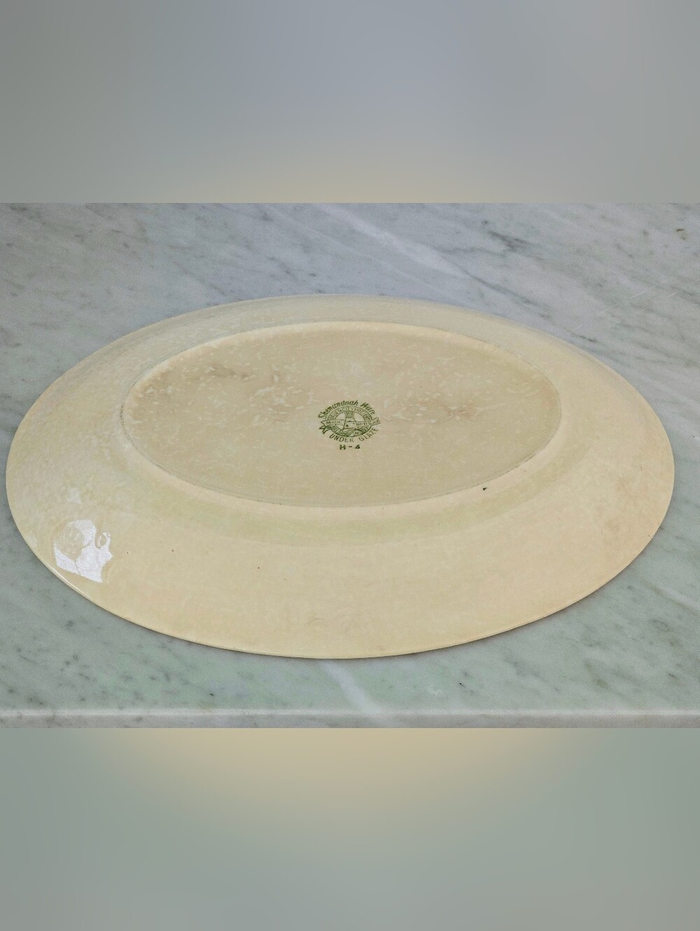 Shenandoah Ware Poppy Floral Oval Serving Platter Vintage USA Red Green Cream - Picture 3 of 9